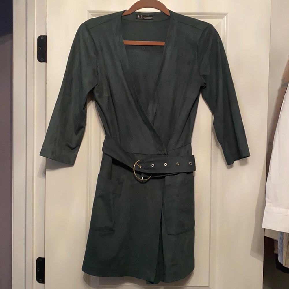 Zara suede romper